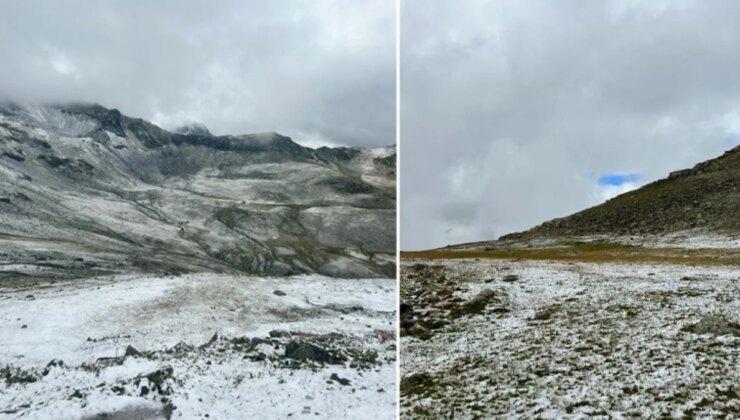 Artvin ve Rize’nin yüksek kesimlerine mevsimin ilk karı düştü! Yaylalar ve dağ etekleri beyaz örtüyle kaplandı