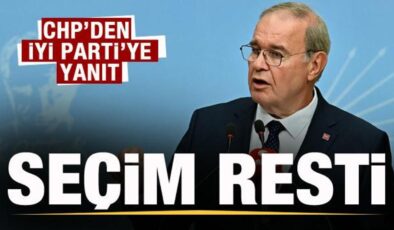 CHP’den İYİ Parti’ye yanıt! Seçim resti…