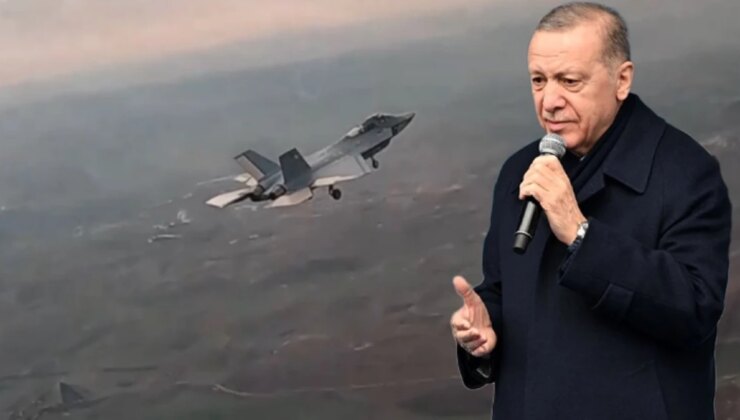 Erdoğan’dan Kaan açıklaması: Parçası ‘kalorifer peteğine benziyor’ diyen hazımsızlara rağmen uçağımız göklerle buluştu