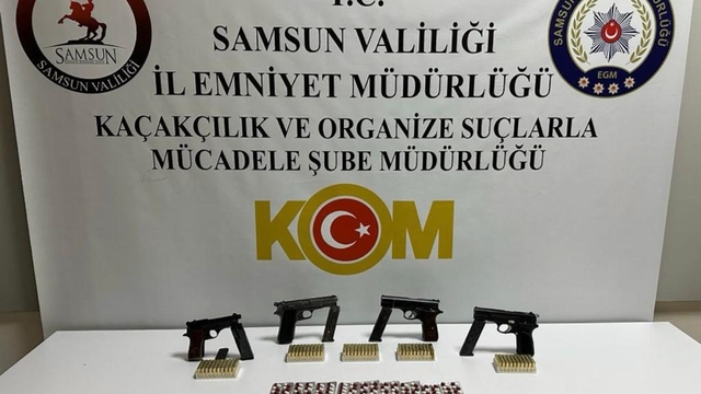 Samsun’da silah kaçakçılığı operasyonunda 2 kişi yakalandı