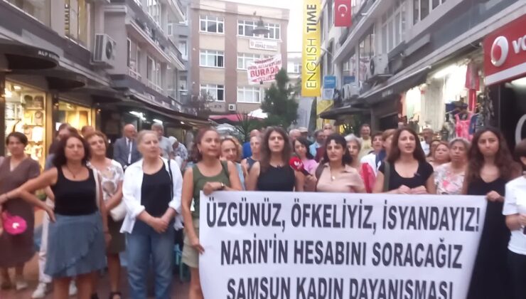 Diyarbakır’da öldürülen Narin Güran için ülke genelinde protestolar devam ediyor. Samsun Kadın Dayanışması düzenledikleri basın açıklamasıyla Narin’in katledilmesine tepki gösterdi.  